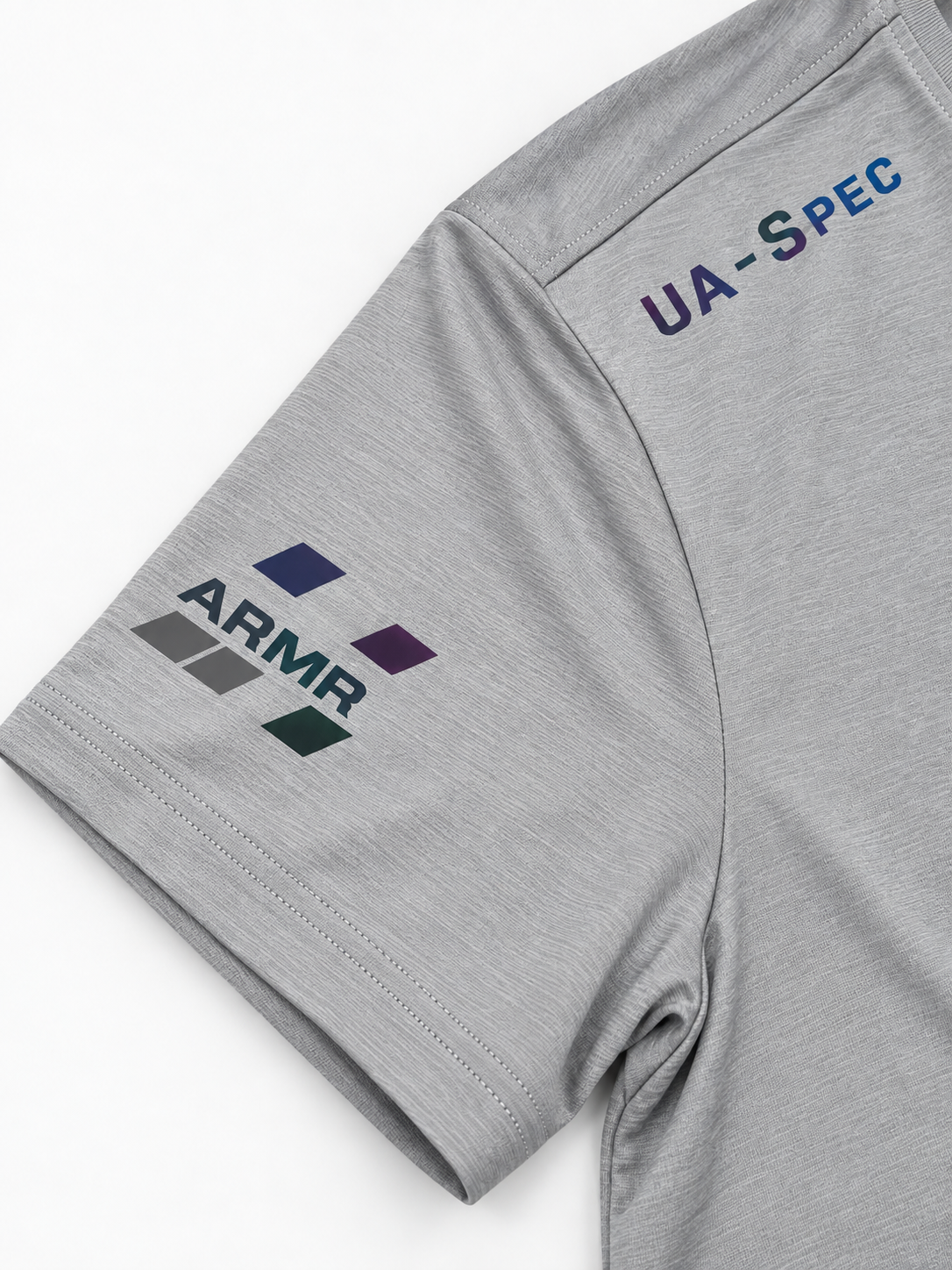 Grey UA Shirt sleeve detail